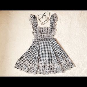 Gingham Eyelet Dress